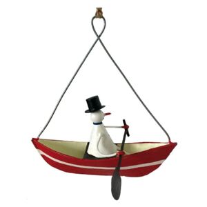 Božićni viseći ornament G-Bork Snowman in Rowboat