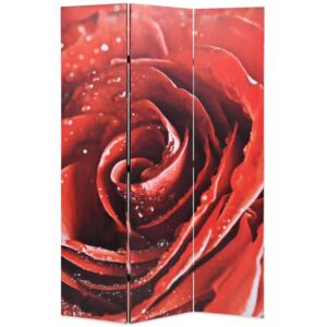 Sklopiva sobna pregrada sa slikom crvene ruže 120 x 170 cm