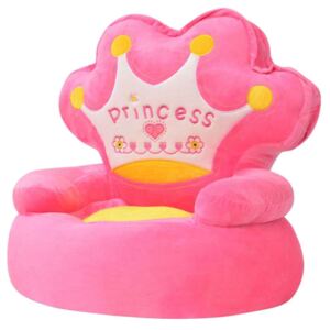 Plišana Dječja Fotelja za Princeze Ružičasta
