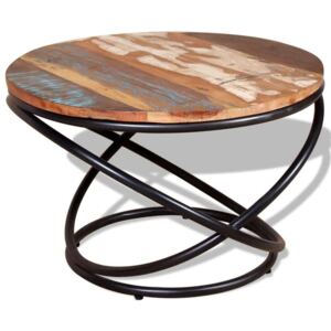 Stolić za Kavu od Masivnog Obnovljenog Drveta 60x60x40 cm