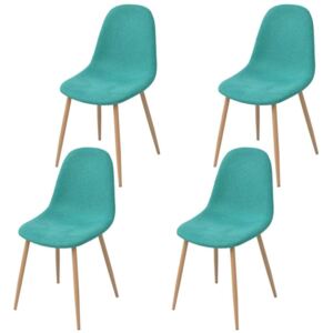 Blagovaonske stolice od tkanine 4 kom zelene