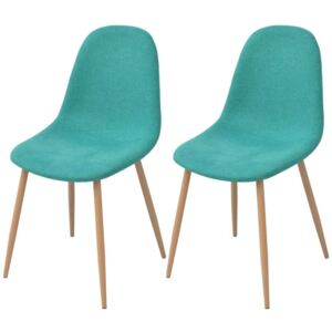 Blagovaonske stolice od tkanine 2 kom zelene