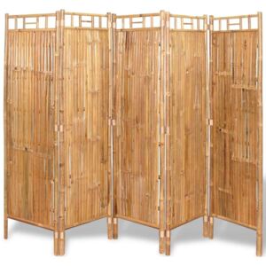 Sobna Pregrada/Panel Ograda od Bambusa s 5 Panela 200x160 cm