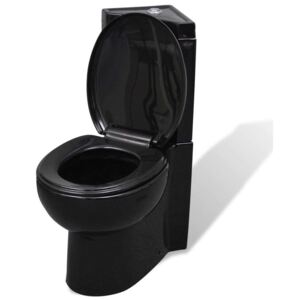 Kutna crna WC školjka od keramike