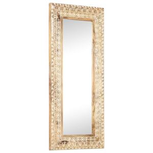 VidaXL Ručno izrezbareno ogledalo 110 x 50 x 11 cm masivno drvo manga