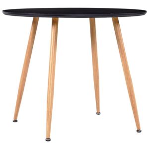 VidaXL Blagovaonski stol crni i boja hrasta 90 x 73,5 cm MDF