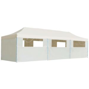 VidaXL Sklopivi šator za zabave s 8 bočnih zidova 3 x 9 m krem