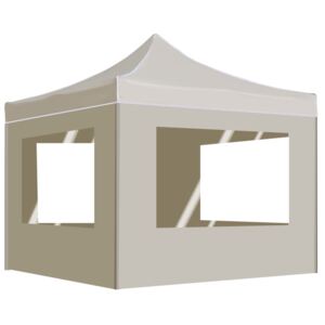 VidaXL Profesionalni sklopivi šator za zabave 3 x 3 m krem