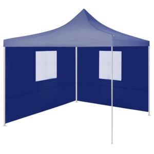 VidaXL Profesionalni sklopivi šator za zabave 2 x 2 m čelični plavi