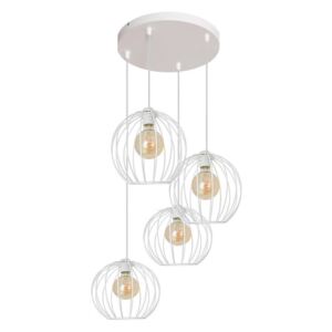 Luster na sajli MERCURE 4xE27/60W/230V bijela