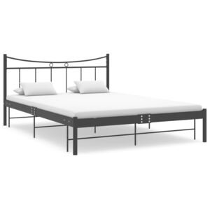 VidaXL Okvir za krevet crni od metala i šperploče 140 x 200 cm