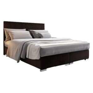 Zondo Bračni krevet 160 cm Harlan (smeđa) (s podnicom, madracem i prostorom za odlaganje)