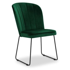 Blagovaonska stolica Velvet Cabri Tamno zelena