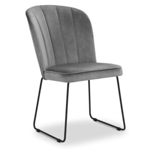 Blagovaonska stolica Velvet Cabri Svijetlo siva