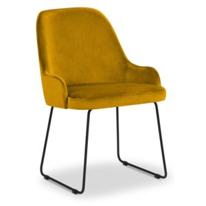 Blagovaonska stolica Velvet Olivine Žuta