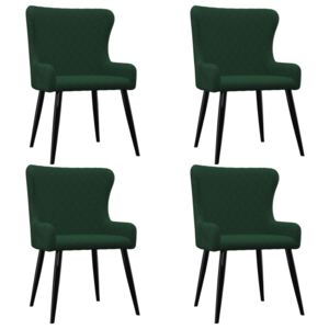 VidaXL Blagovaonske stolice 4 kom zelene baršunaste