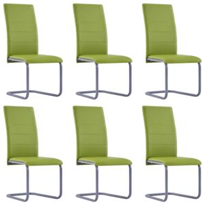 VidaXL Konzolne blagovaonske stolice od umjetne kože 6 kom zelene