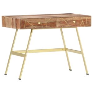 VidaXL Pisaći stol s ladicama 100 x 55 x 75 cm od masivnog drva šišama