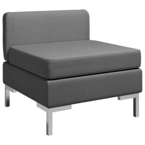 VidaXL Modularna srednja sofa s jastukom od tkanine tamnosiva