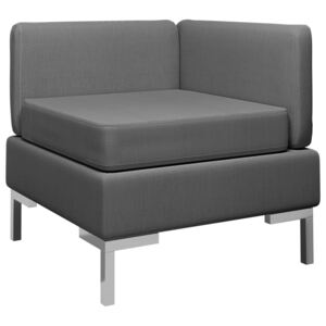 VidaXL Modularna kutna sofa s jastukom od tkanine tamnosiva