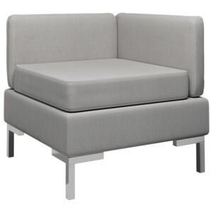 VidaXL Modularna kutna sofa s jastukom od tkanine svjetlosiva