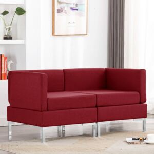 VidaXL Modularne kutne sofe s jastucima 2 kom od tkanine boja vina