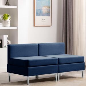 VidaXL Modularne srednje sofe s jastucima 2 kom od tkanine plave