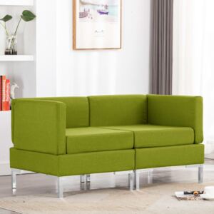 VidaXL Modularne kutne sofe s jastucima 2 kom od tkanine zelene