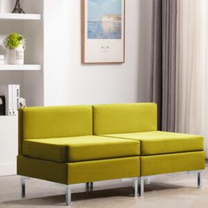 VidaXL Modularne srednje sofe s jastucima 2 kom od tkanine žute