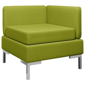 VidaXL Modularna kutna sofa s jastukom od tkanine zelena