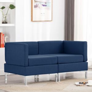VidaXL Modularne kutne sofe s jastucima 2 kom od tkanine plave