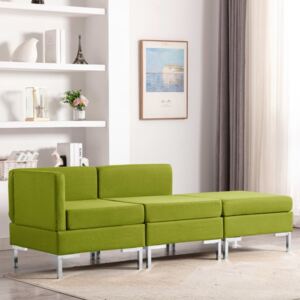 VidaXL 3-dijelni set sofa od tkanine zeleni