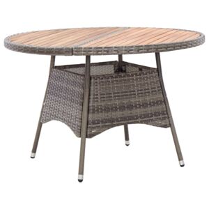 VidaXL Vrtni stol sivi 115 x 74 cm od poliratana i bagremovog drva