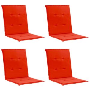 VidaXL Jastuci za vrtne stolice 4 kom crveni 100 x 50 x 3 cm