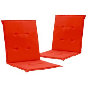 VidaXL Jastuci za vrtne stolice 2 kom crveni 100 x 50 x 3 cm