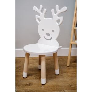 Dječja stolica - Jelen - bijela Kids chair - Deer