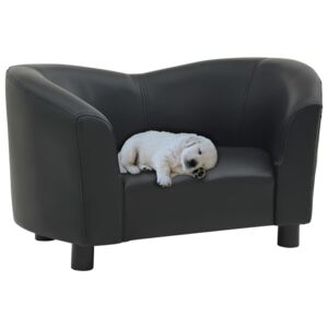 VidaXL Sofa za pse crna 67 x 41 x 39 cm od umjetne kože