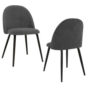 VidaXL Blagovaonske stolice od tkanine 2 kom sive