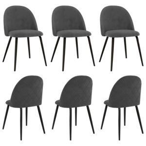 VidaXL Blagovaonske stolice od tkanine 6 kom sive