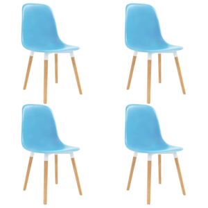 VidaXL Blagovaonske stolice 4 kom plave plastične