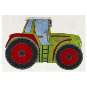 Koberec LIVONE Tractor 14356-0 pravokutnik 80x120 cm bijela crvena