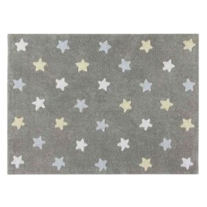 Koberec Ourbaby tricolor stars rug grey 32043-0 pravokutnik 120x160 cm plava siva