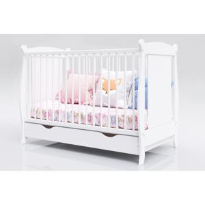 Dječji krevetić Laura - bijeli 120x60 cm krevet +prostor za skladištenje