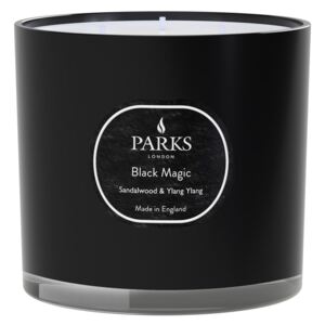 Svijeća s mirisom sandalovine i Ylang Ylang Parks Candles London Black Magic, vrijeme gorenja 56 h