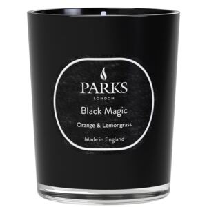 Svijeća s mirisom naranče i limunske trave Parks Candles London Black Magic, vrijeme gorenja 45 h