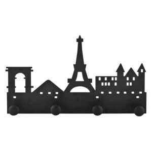 Zidna vješalica Paris, crna