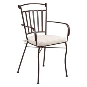 Vienna 2 stolica sa rukonaslonom 51x52x89 cm smeđi metal