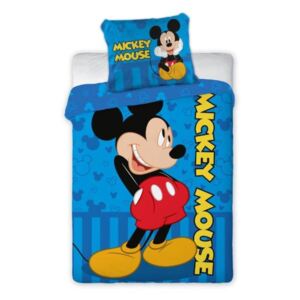 Povlečení Faro Blue Mickey Mouse 135x100 cm + 60x40 plava šaren