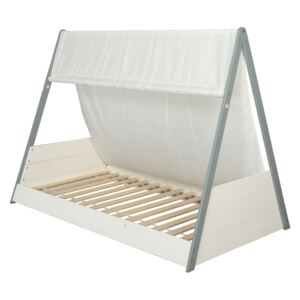 Tent krevet 199x107,6x141 cm bijelo/sivi
