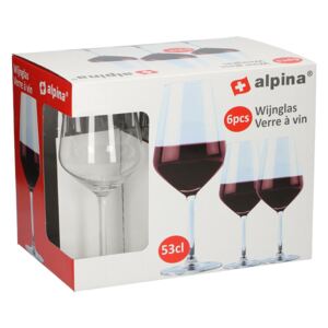 Set 6 čaša za crno vino Alpina 530ml